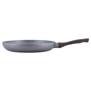 Сковорода Kamille 30см с антипригарным покрытием Grey marble из алюминия  для индукции и газа KM-4115