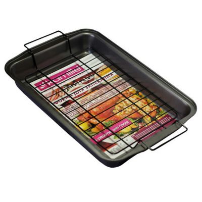 Форма для запікання Kamille 37.5 * 26 * 5 см з гратами для гриля KM-6001