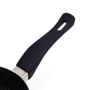 Набір сковорода Kamille Ø16см і ківш з кришкою з мармуровим покриттям з алюмінію KM-0616MR