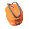 Ланч бокс обідній подвійний Kamille Помаранчевий 1800мл KM-2109OR