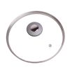 Кришка скляна Kamille 20см з металевим обідком KM-0822GR