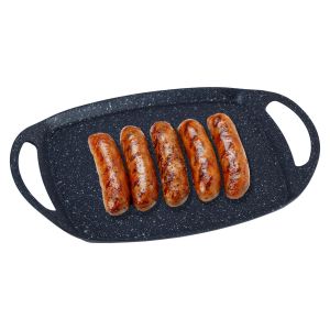 Сковорода-гриль Kamille 36*23,5см з алюминия с антипригарным покрытием для индукции и газа KM-4109
