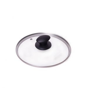 Кришка скляна Kamille Ø20см з металевим обідком KM-0640 Кришка скляна Kamille Ø20см з металевим обідком KM-0640