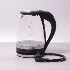 Чайник електричний Kamille 1.5л з синьою LED підсвічуванням і сталевими декоративними вставками KM-1701B