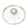 Кришка скляна Kamille 18см з металевим обідком KM-0821GR