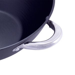 Казан чавунний Wok для плову з антипригарним покриттям для індукції і газу 3,6 L KM-4806MR