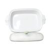 Мармит керамічний 3.7л зі скляною кришкою і металевою підставкою KM-6407