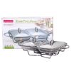 Мармит Kamille подвійний скляний 2 * 1.5л з металевими кришками і підставкою KM-6415 Мармит Kamille подвійний скляний 2 * 1.5л з металевими кришками і підставкою KM-6415