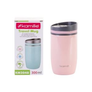 Термокружка Kamille Розовый 300ml из нержавеющей стали KM-2048RZ Термокружка Kamille Розовый 300ml из нержавеющей стали KM-2048RZ