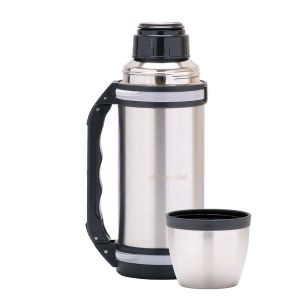 Термос Kamille 1000ml. из нержавеющей стали с ручкой и ремешком KM-2090