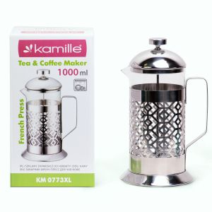 Заварник френч-прес Kamille 1000мл для чаю та кави KM-0773XL