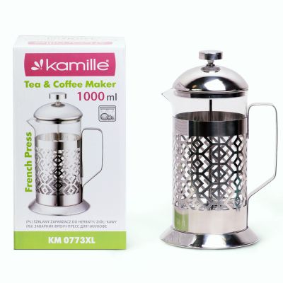 Заварник френч-прес Kamille 1000мл для чаю та кави KM-0773XL