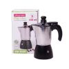 Кавоварка гейзерная "Мока Крем" Kamille 150мл з алюмінію з піноутворювачем і індукційним дном KM-2509 Кавоварка гейзерная "Мока Крем" Kamille 150мл з алюмінію з піноутворювачем і індукційним дном KM-2509