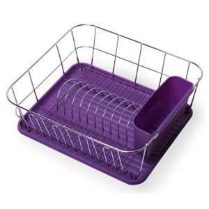Сушарка для посуду Kamille 37х33х13,5см з піддоном KM-0763C