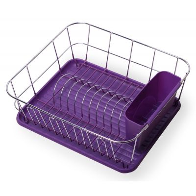 Сушарка для посуду Kamille 37х33х13,5см з піддоном KM-0763C