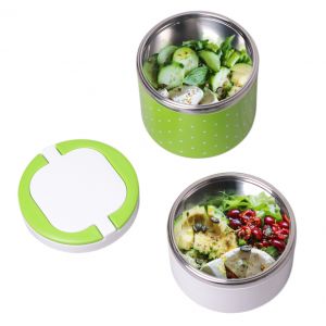 Ланч бокс обідній подвійний Kamille Зелений 1080мл KM-2103ZL