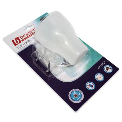 Стакан для зубних щіток Besser 9 * 10 * 15см з підставкою і кріпленням "SMART STICKER" KM-0157