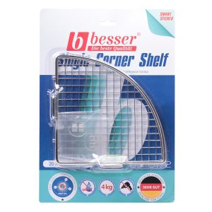 Полка угловая Besser 20*20*8.5см хромированная с креплением 