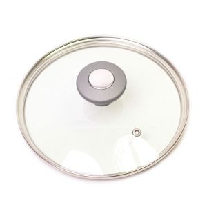 Кришка скляна Kamille 16см з металевим обідком KM-0820GR Кришка скляна Kamille 16см з металевим обідком KM-0820GR