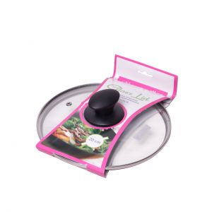 Кришка скляна Kamille 20см з металевим обідком KM-0640L Кришка скляна Kamille 20см з металевим обідком KM-0640L