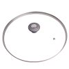 Кришка скляна Kamille 30см з металевим обідком KM-0827GR
