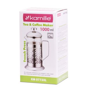 Заварник френч-прес Kamille 1000мл для чаю та кави KM-0773XL