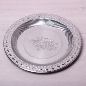 Поднос Kamille Ø34.5*3см из нержавеющей стали KM-4370