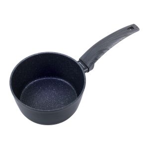 Ківш Kamille 16см з антипригарним покриттям Black marble з алюмінію для індукції і газу KM-4125