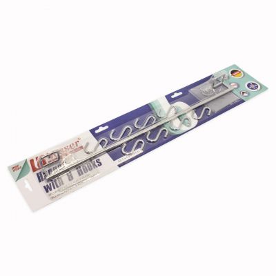 Планка рейлинговая Besser с 8 крючками 50х4х7.5см с креплением 