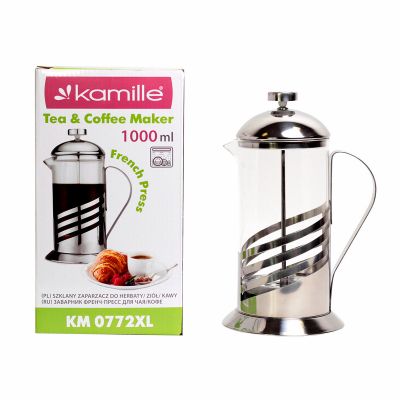 Заварник френч-прес Kamille 1000мл для чаю та кави KM-0772XL