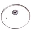 Кришка скляна Kamille 26см з металевим обідком KM-0825GR